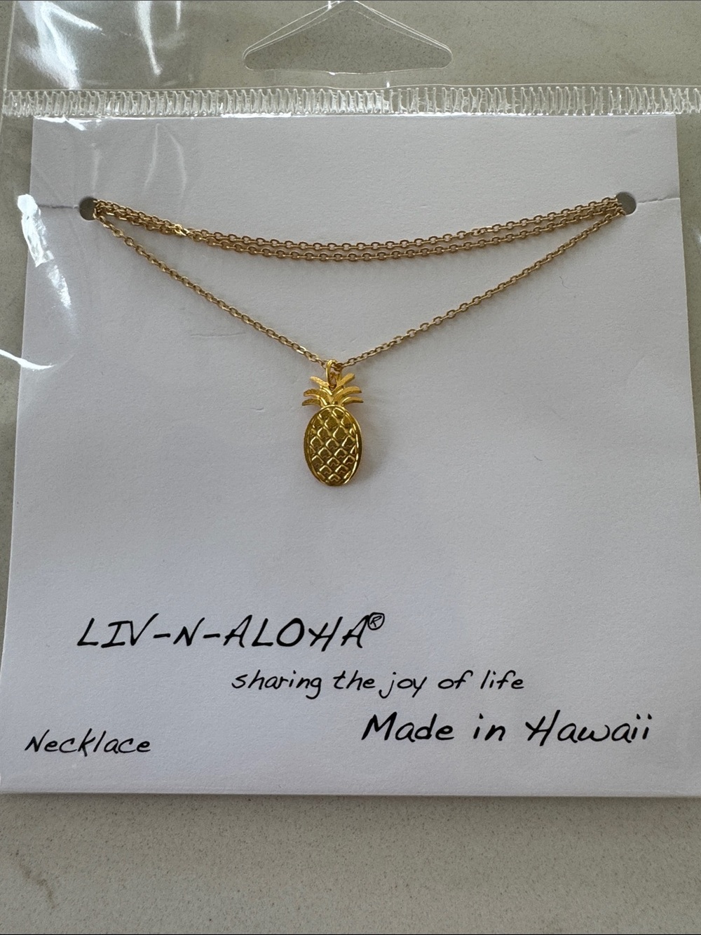 Gold Pineapple Layered Necklace NWT 🍍✨
